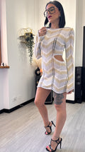 ABITO COPRICOSTUME LUREX ARGENTO