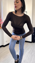 MAGLIA IN CASHMERE MARRONE