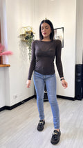 MAGLIA IN CASHMERE MARRONE