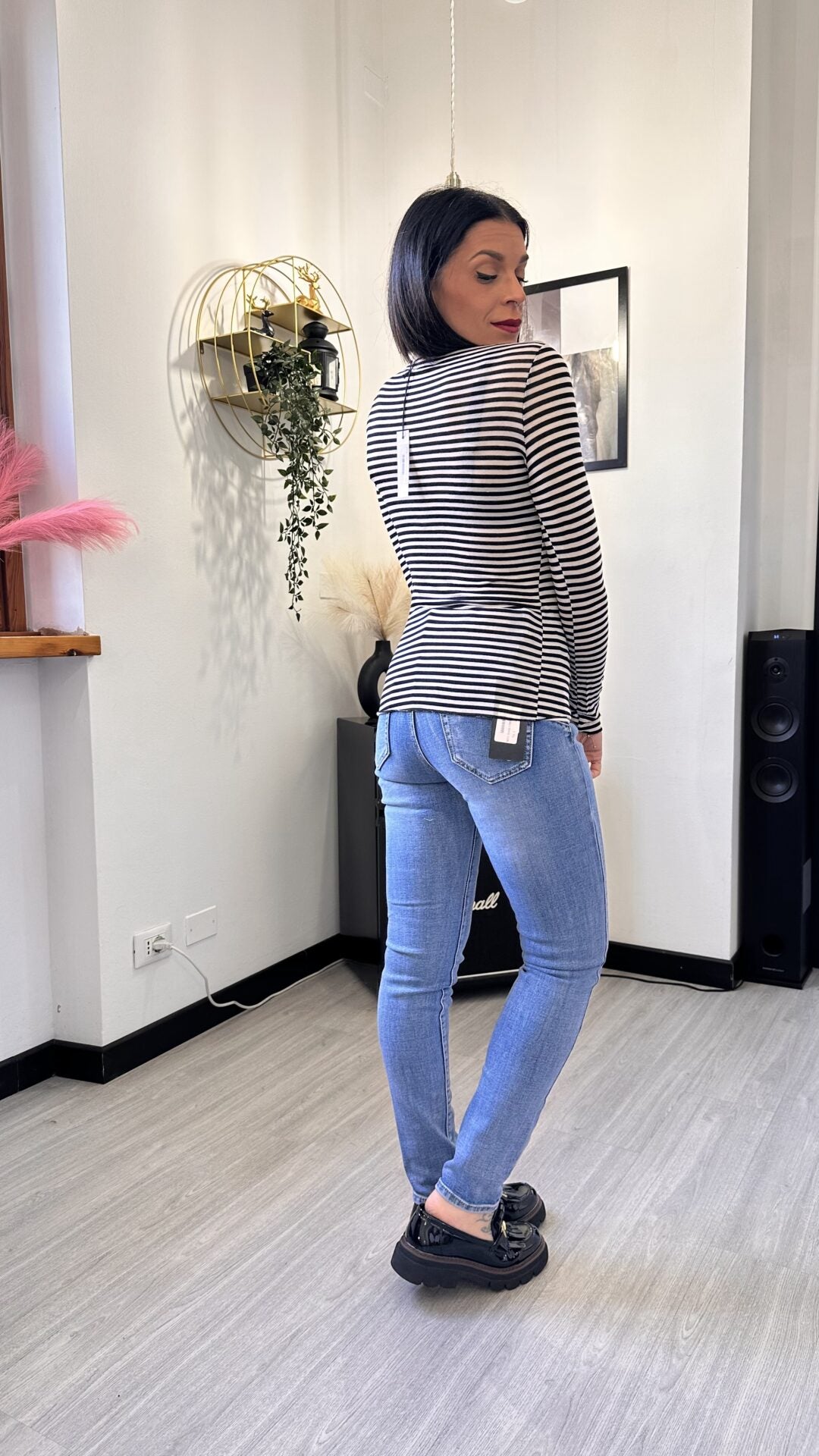 MAGLIA IN CASHMERE A RIGHE
