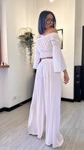 COORDINATO MORBIDO CON BALZE BIANCO