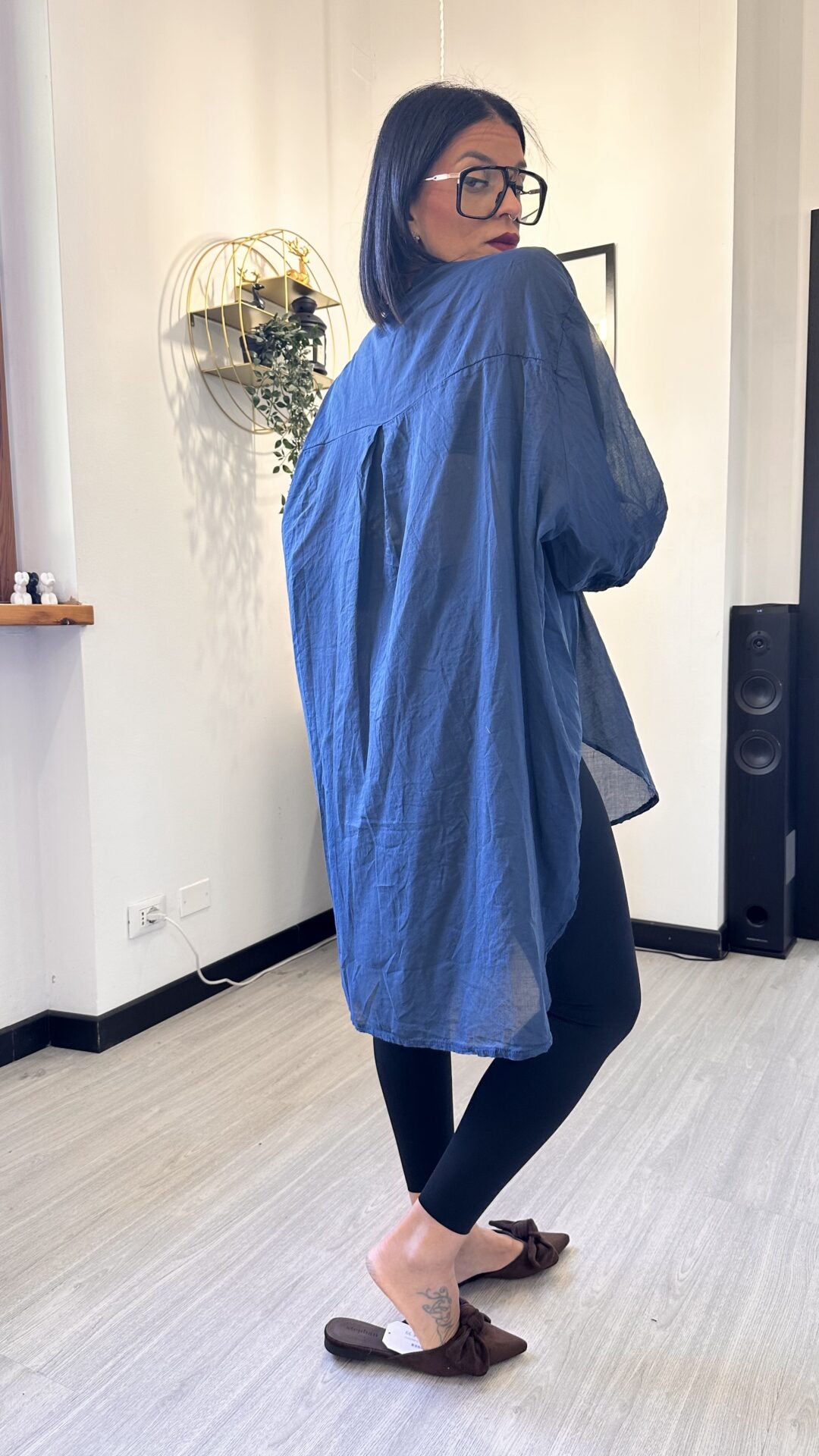 CAMICIONA OVER BLU