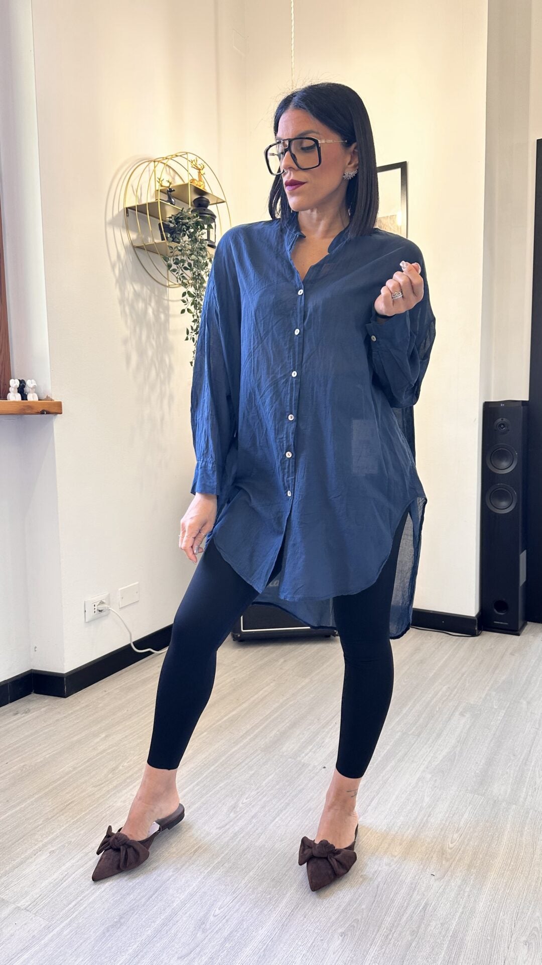 CAMICIONA OVER BLU