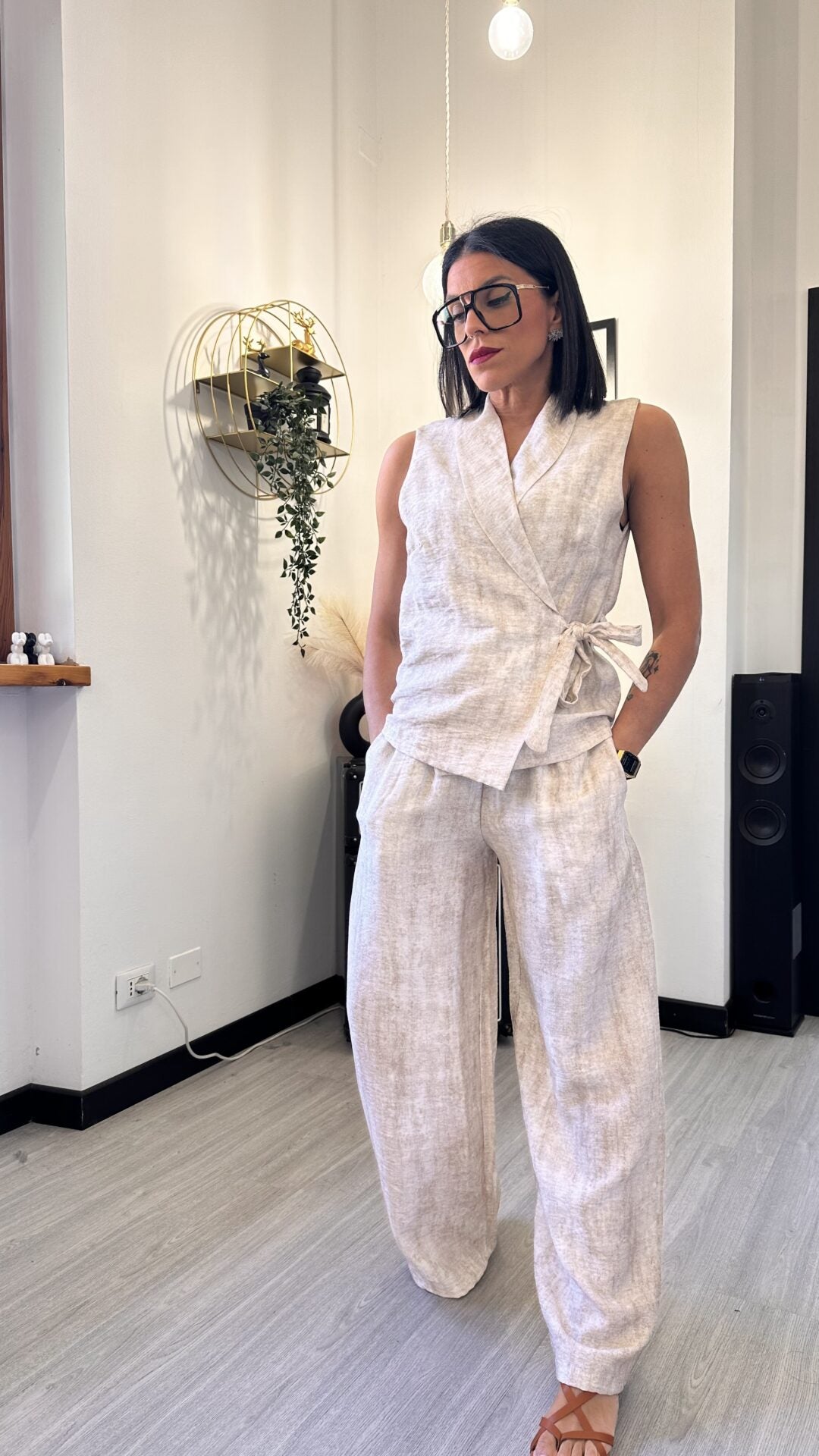 COORDINATO EFFETTO GRAFFITE BEIGE