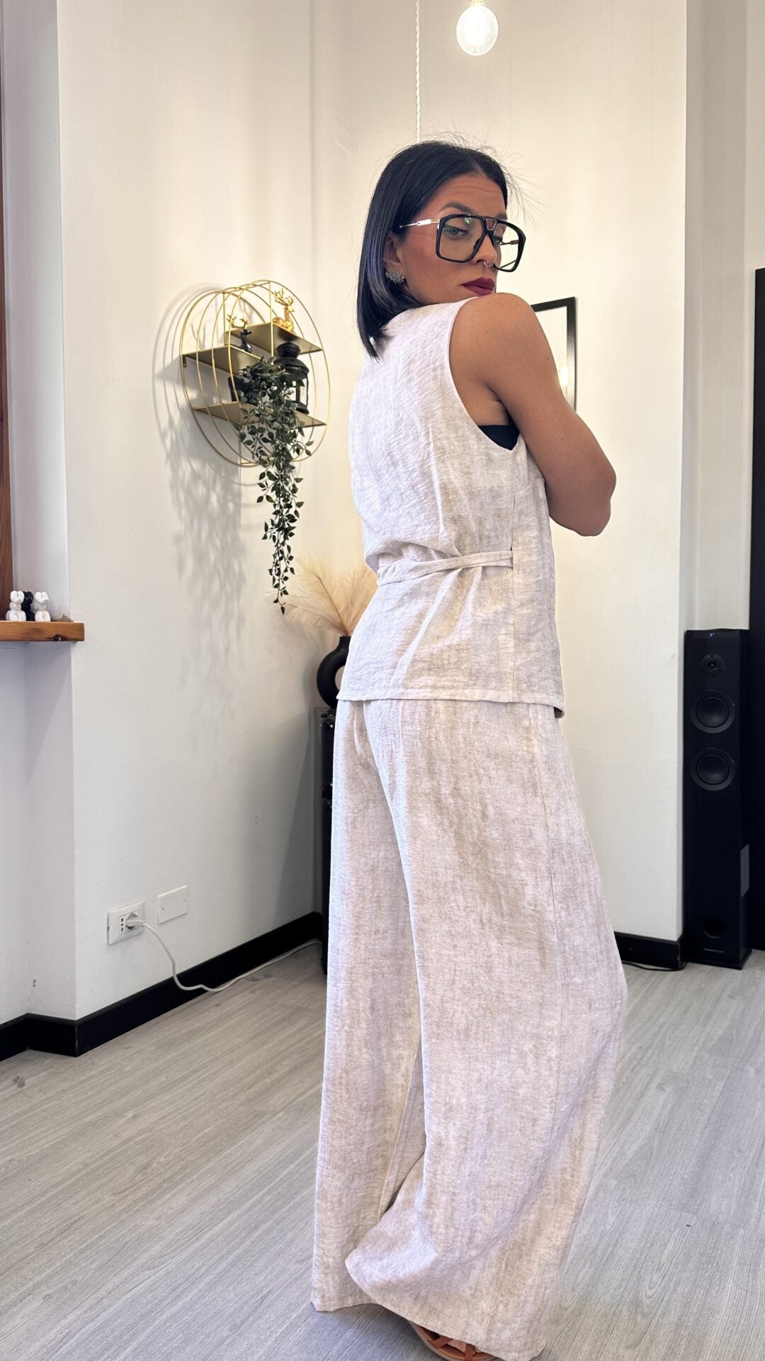 COORDINATO EFFETTO GRAFFITE BEIGE