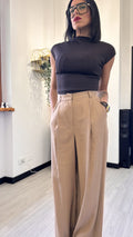 PANTALONE A PALAZZO CON PINCES