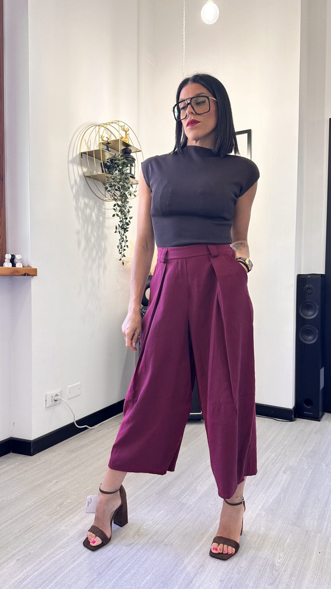 PANTALONE MORBIDO BALLOON VINACCIA