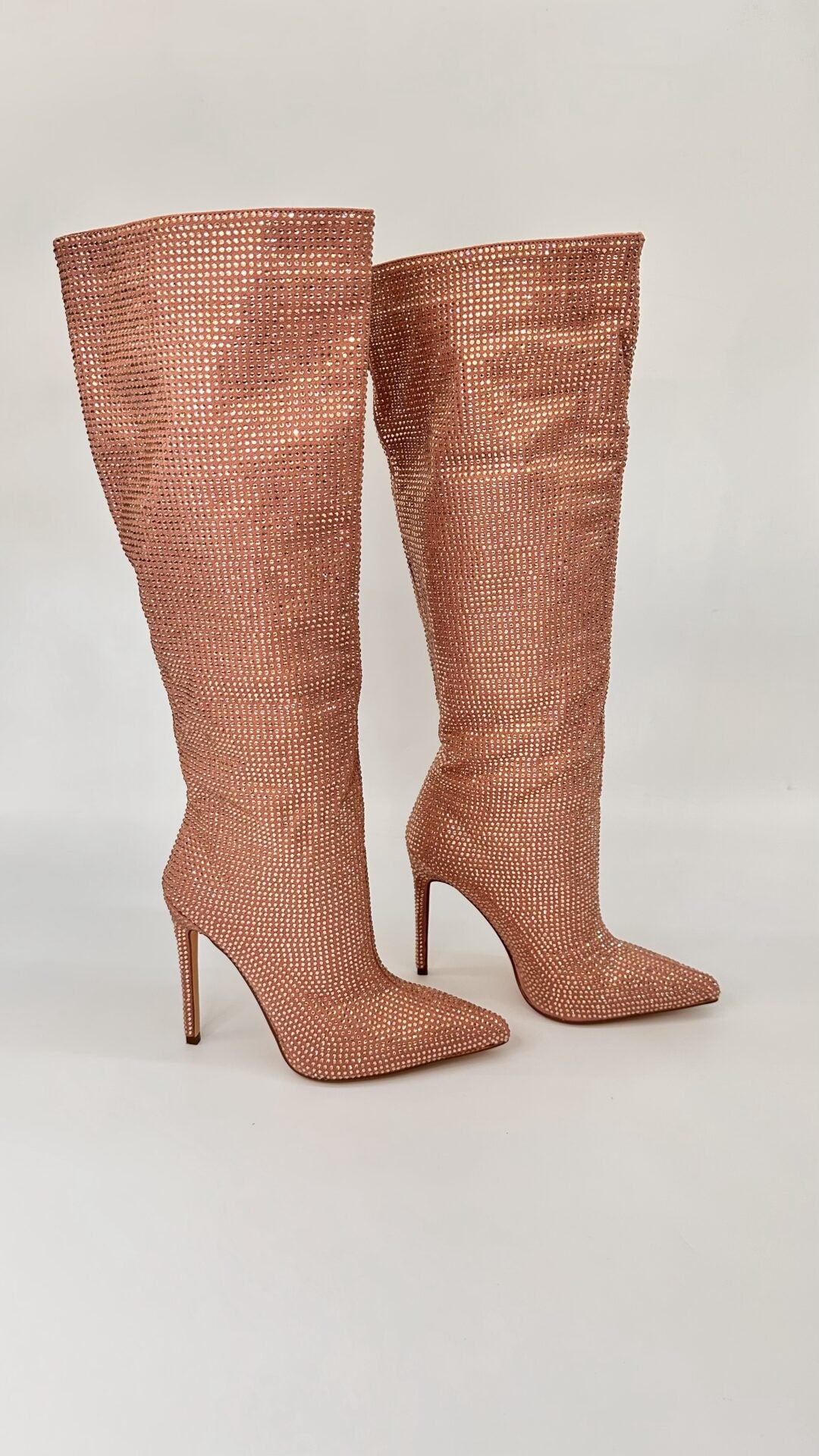 STIVALI STRASS CHAMPAGNE