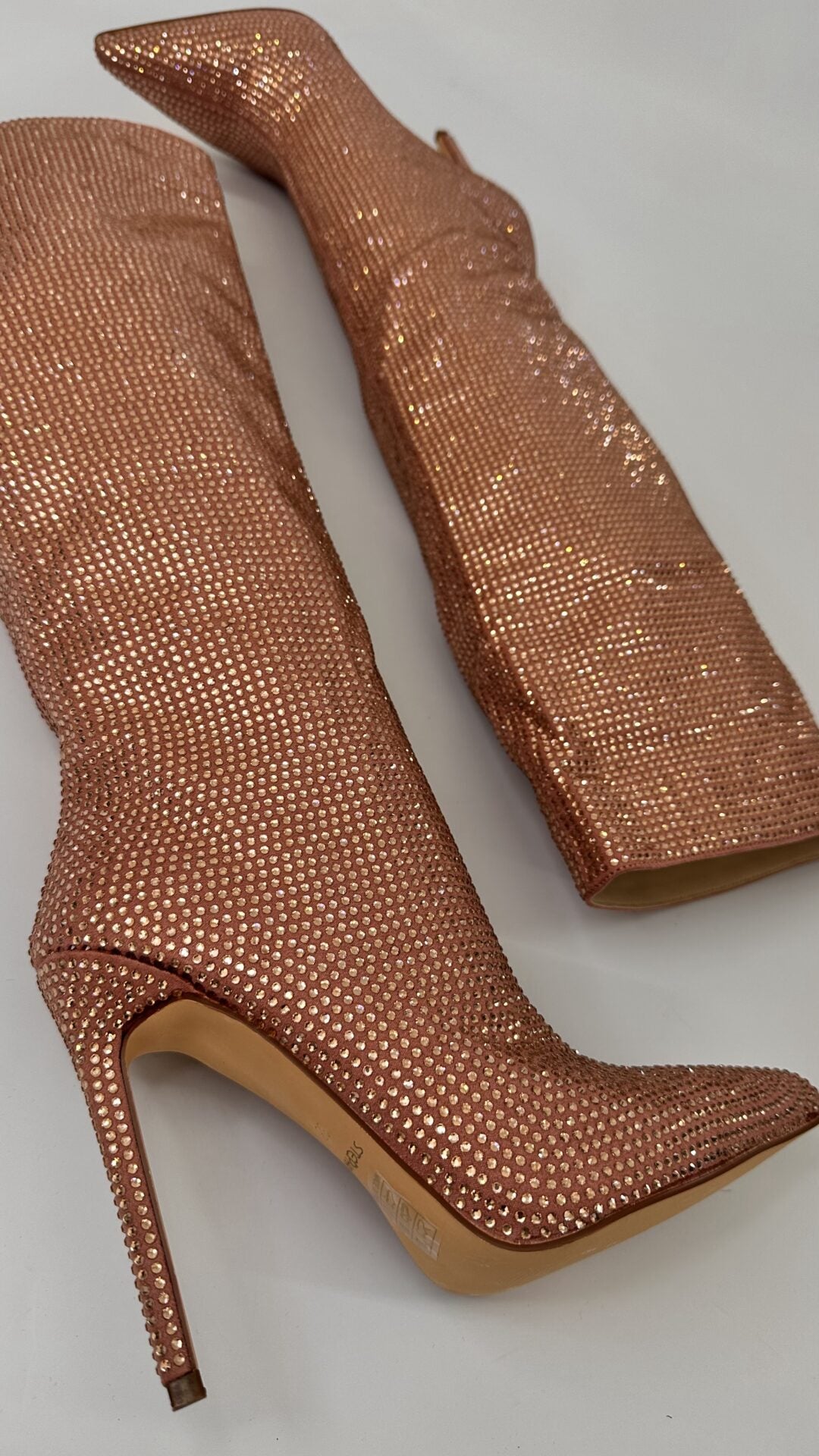 STIVALI STRASS CHAMPAGNE
