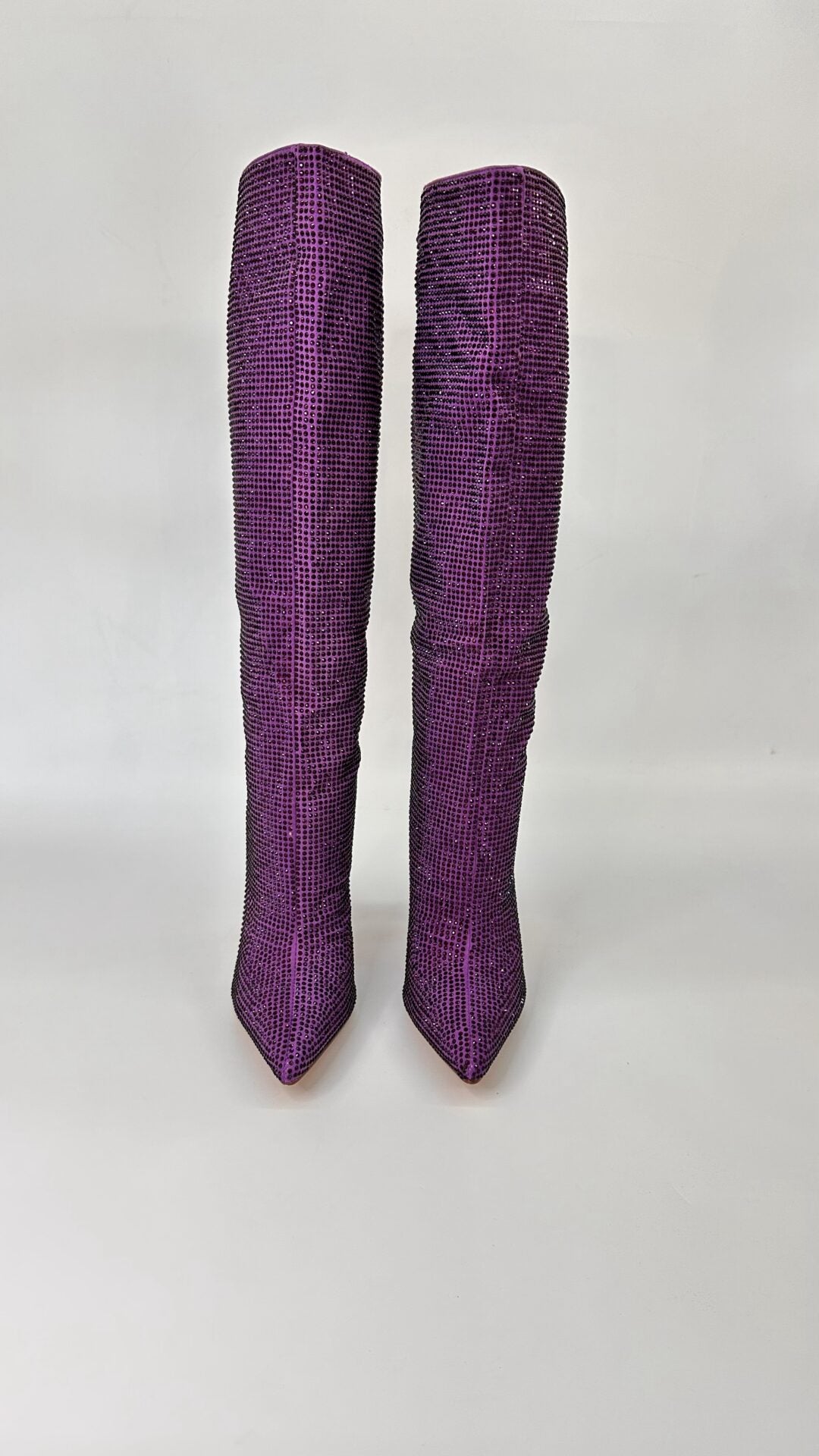 STIVALI STRASS VIOLA