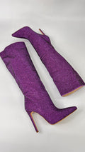 STIVALI STRASS VIOLA