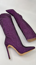 STIVALI STRASS VIOLA