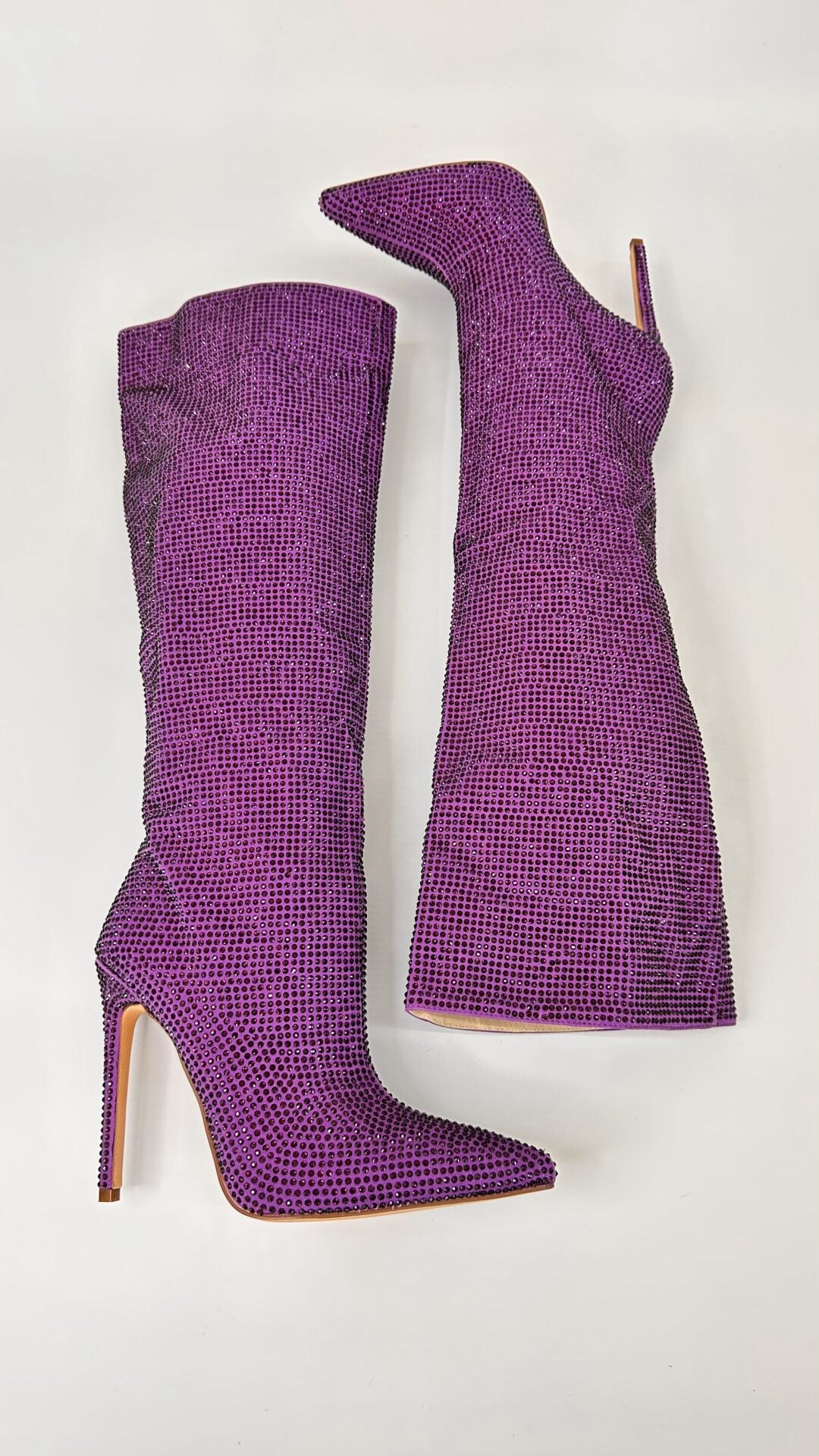 STIVALI STRASS VIOLA