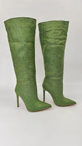 STIVALI STRASS VERDE