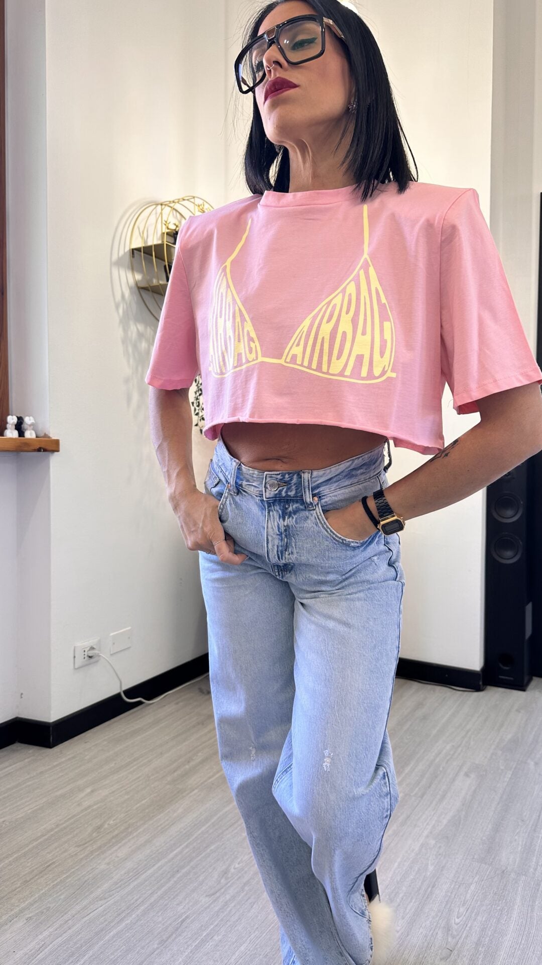 T-SHIRT AIR BAG ROSA