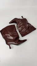 STIVALETTI OVERSIZE BASSI BORDEAUX