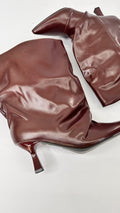 STIVALETTI OVERSIZE BASSI BORDEAUX