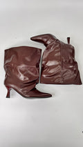 STIVALETTI OVERSIZE BASSI BORDEAUX