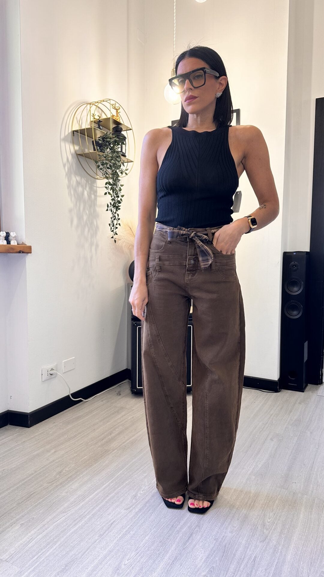 423 JEANS DOUBLE MARRONE