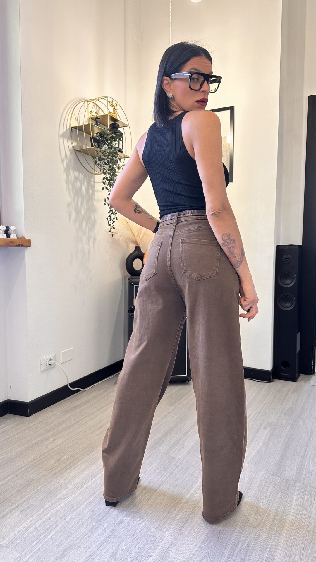 423 JEANS DOUBLE MARRONE