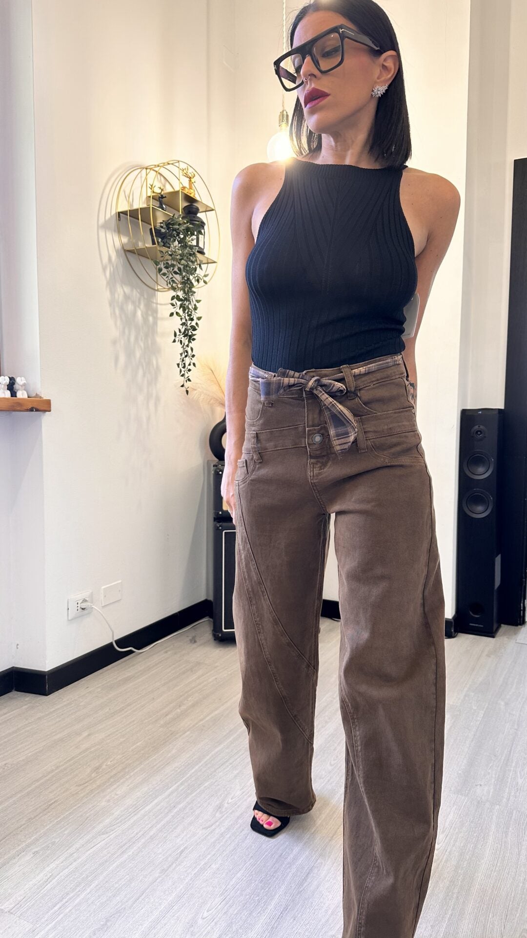 423 JEANS DOUBLE MARRONE