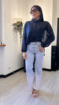 CAMICIA VELATA NERA