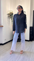 CAMICIA VELATA NERA