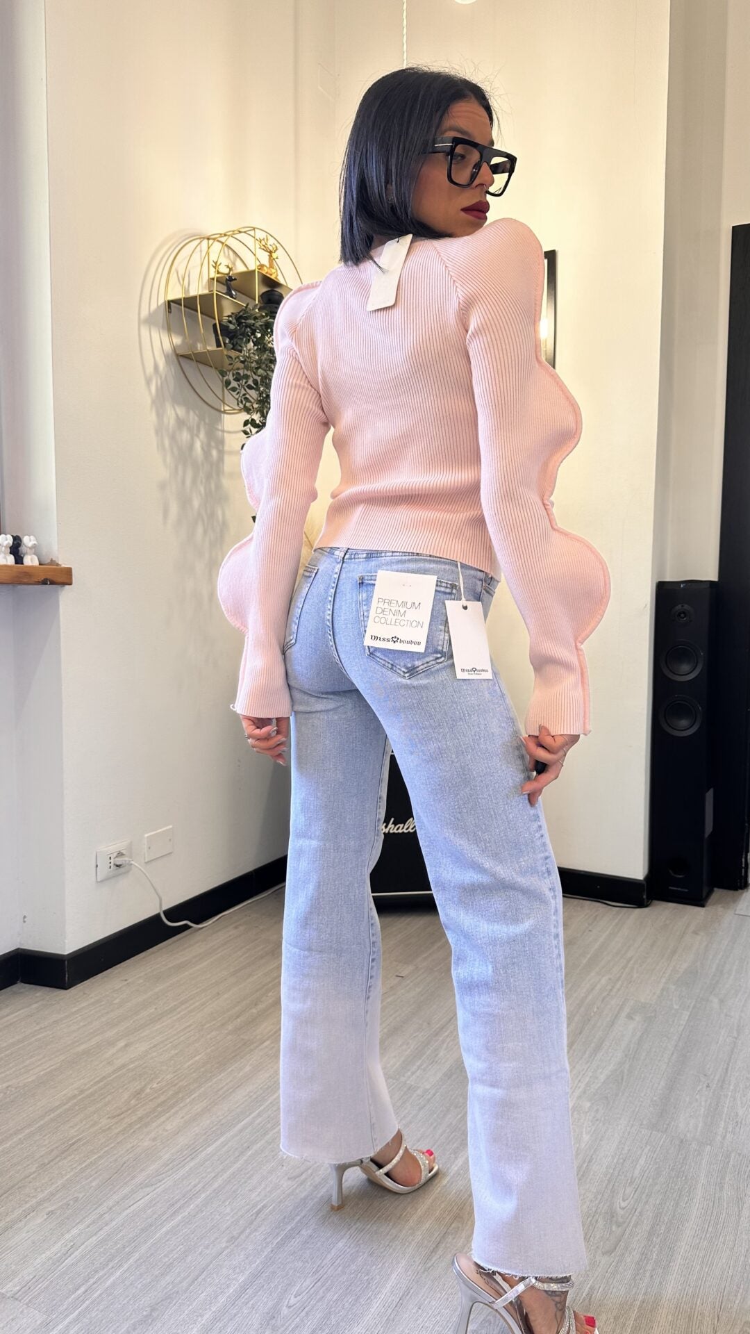 MAGLIONCINO ONDULATO ROSA