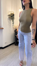 TOP CANETTATO SHINE MILITARE