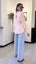 CAMICIA BOTTONI TONDI ROSA