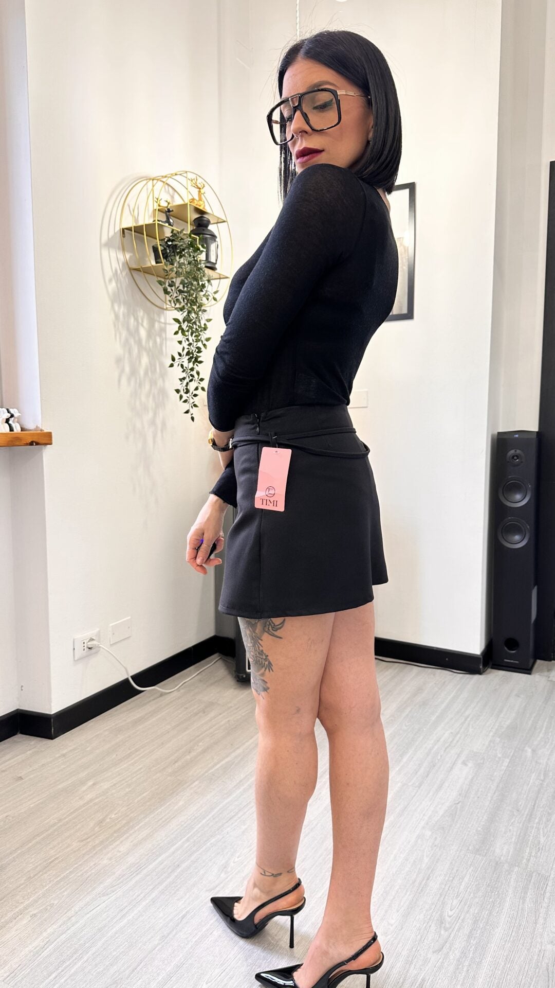 PANTAGONNA CON CINTURA NERA