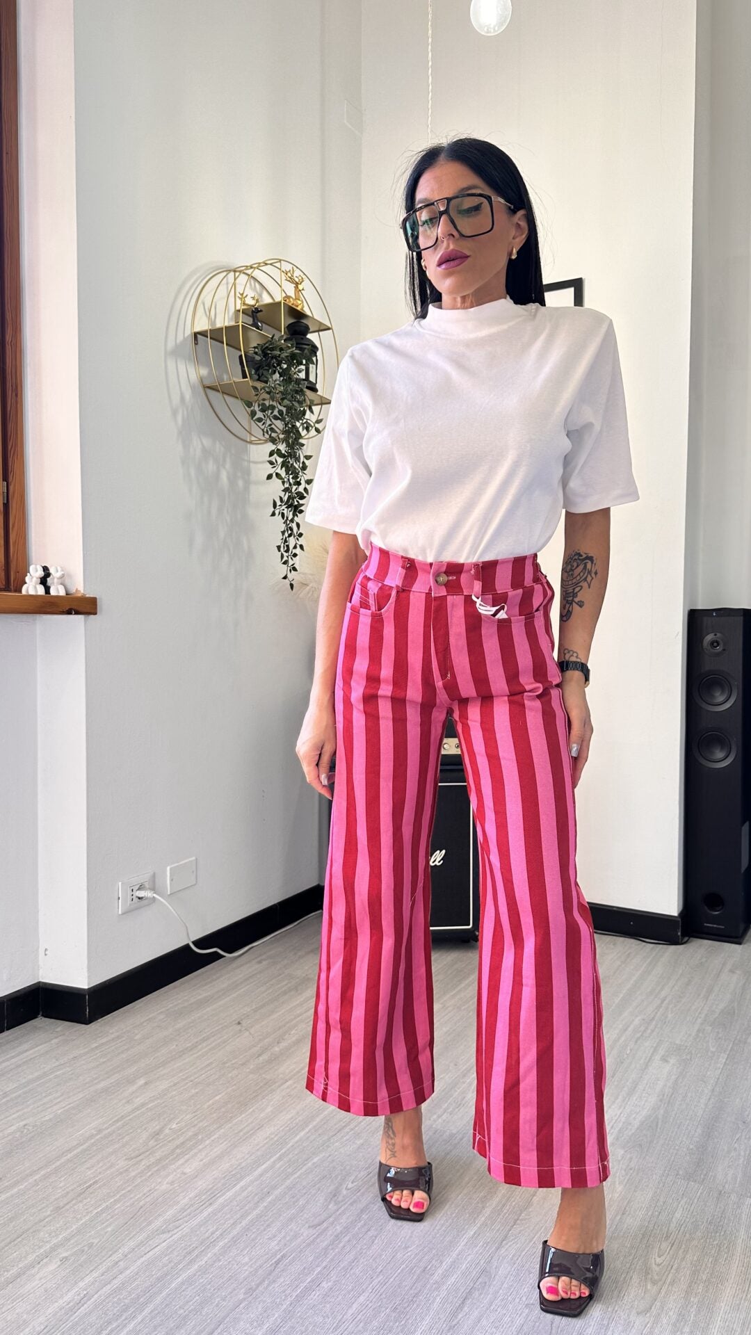 JEANS RIGA ROSA/BORDEAUX