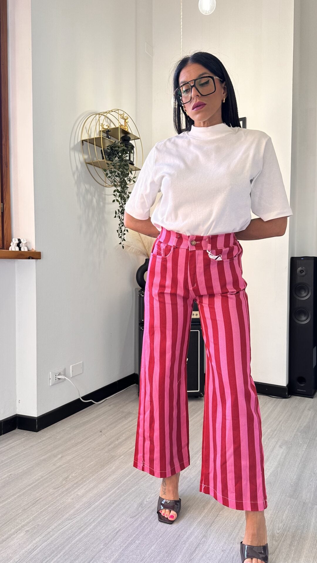 JEANS RIGA ROSA/BORDEAUX