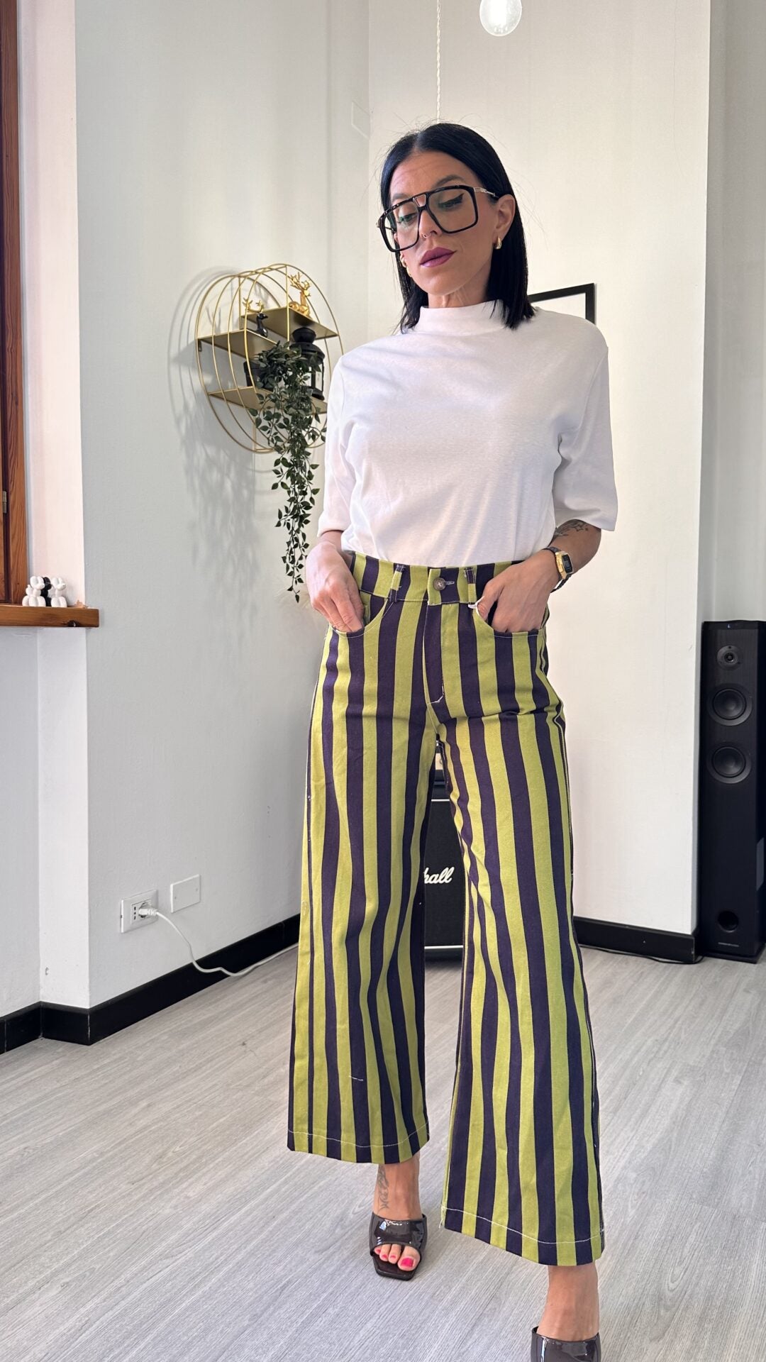 JEANS RIGA CIOCCO/VERDE