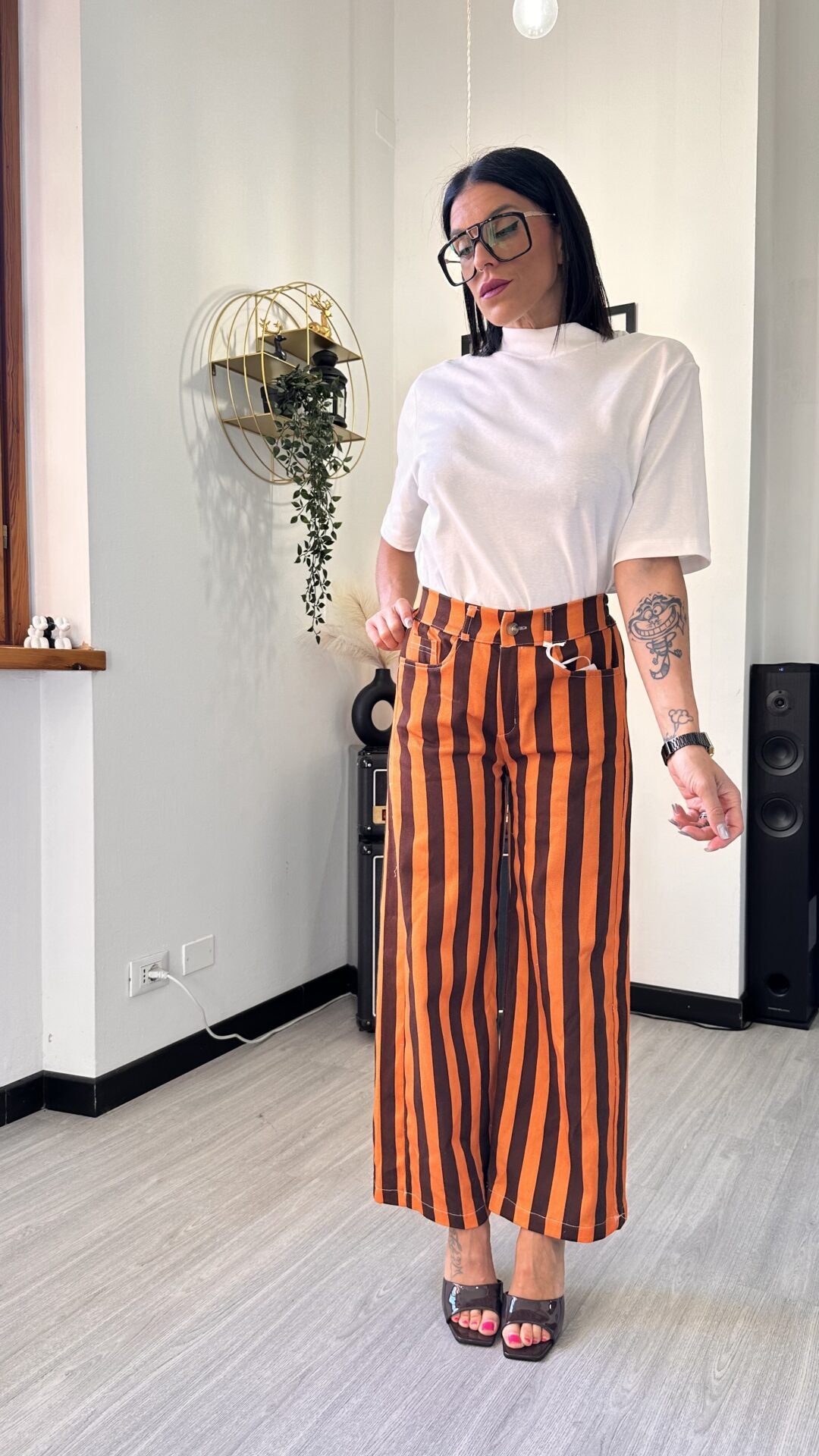 JEANS RIGA ARANCIO/CIOCCO