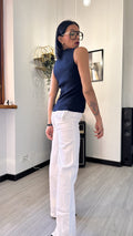 CANOTTA SCOLLO A V IN PIZZO BLU