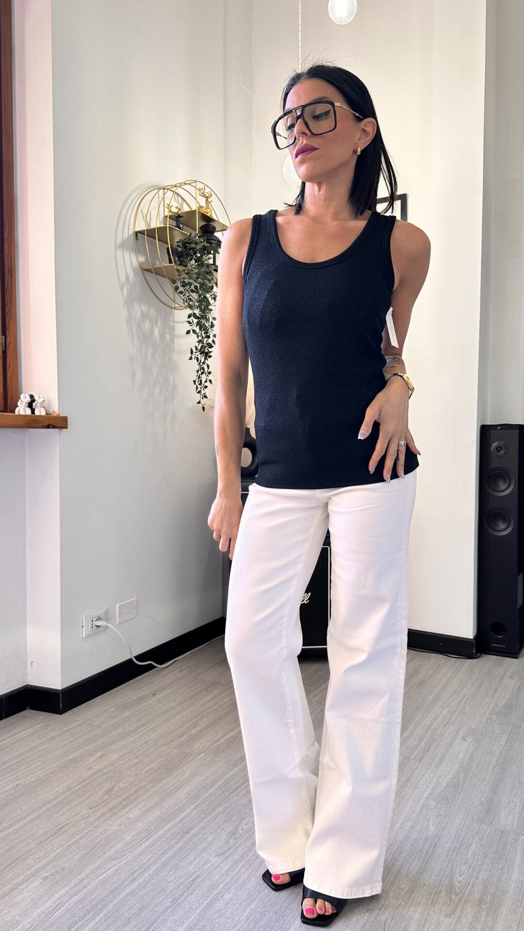 CANOTTA LUREX NERA