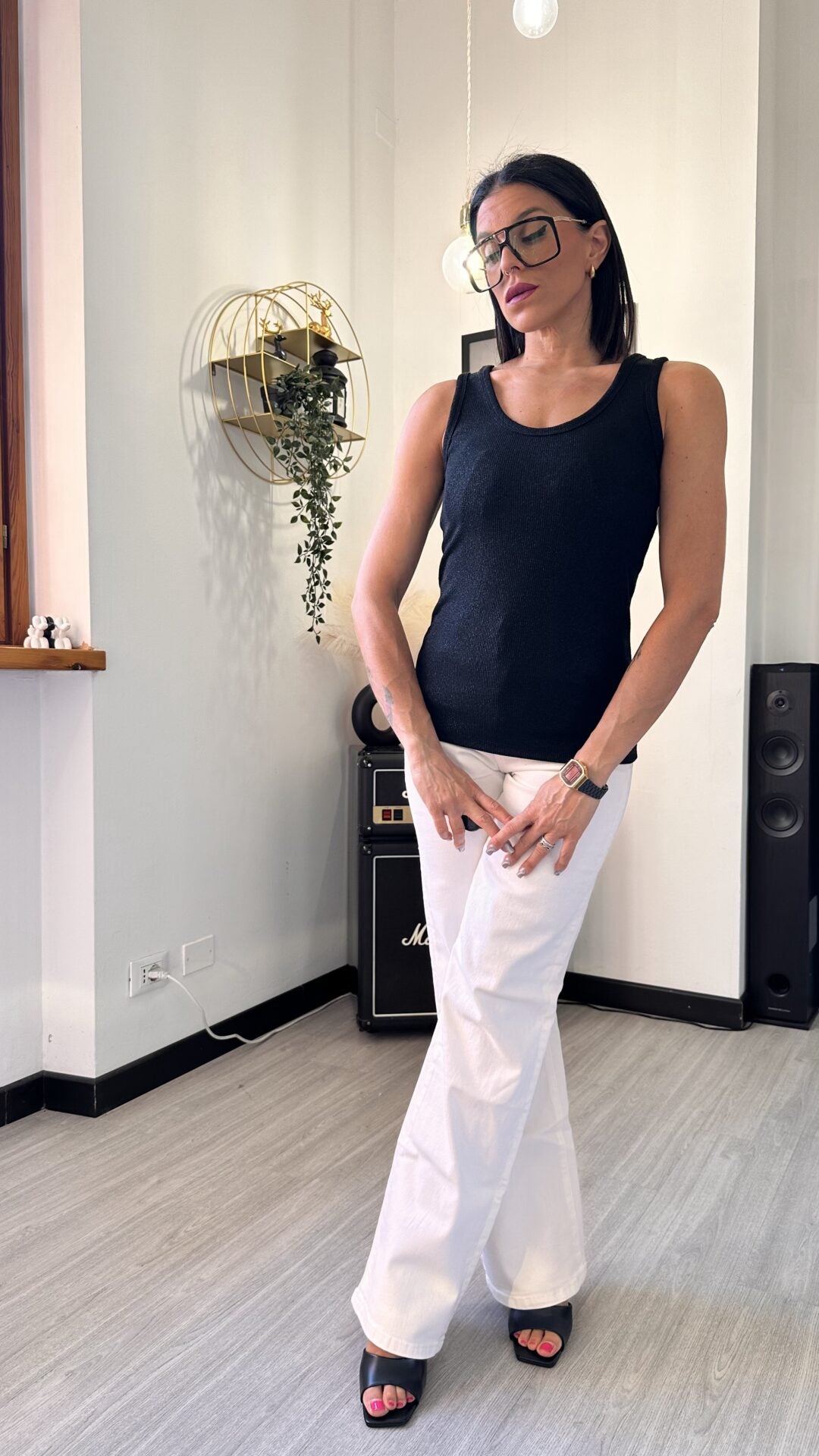 CANOTTA LUREX NERA