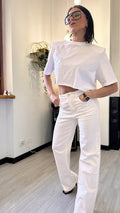 T-SHIRT SPALLINE IMBOTTITE BIANCO