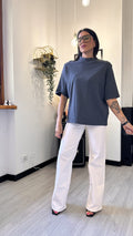 T-SHIRT TAGLIO UOMO GRIGIA SCURA