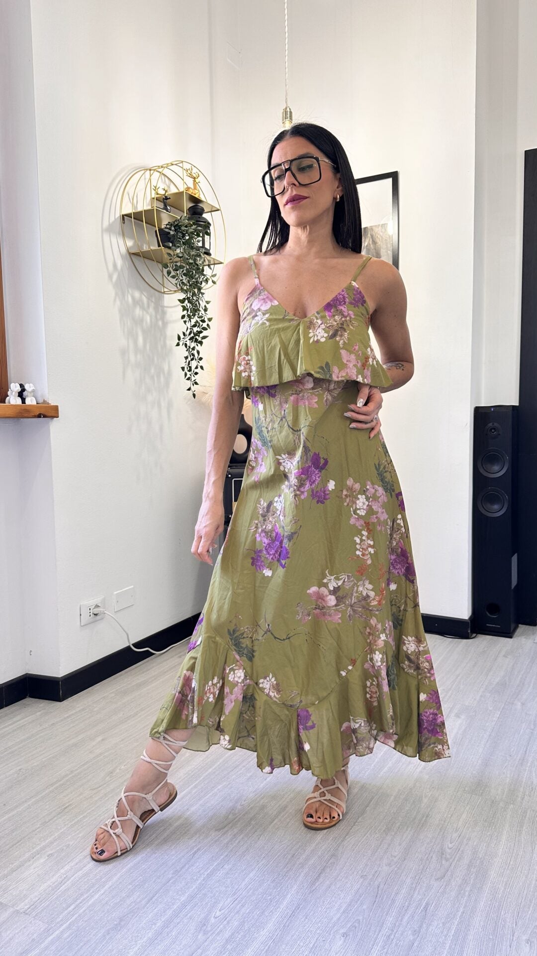 ABITO FLOREALE GREEN