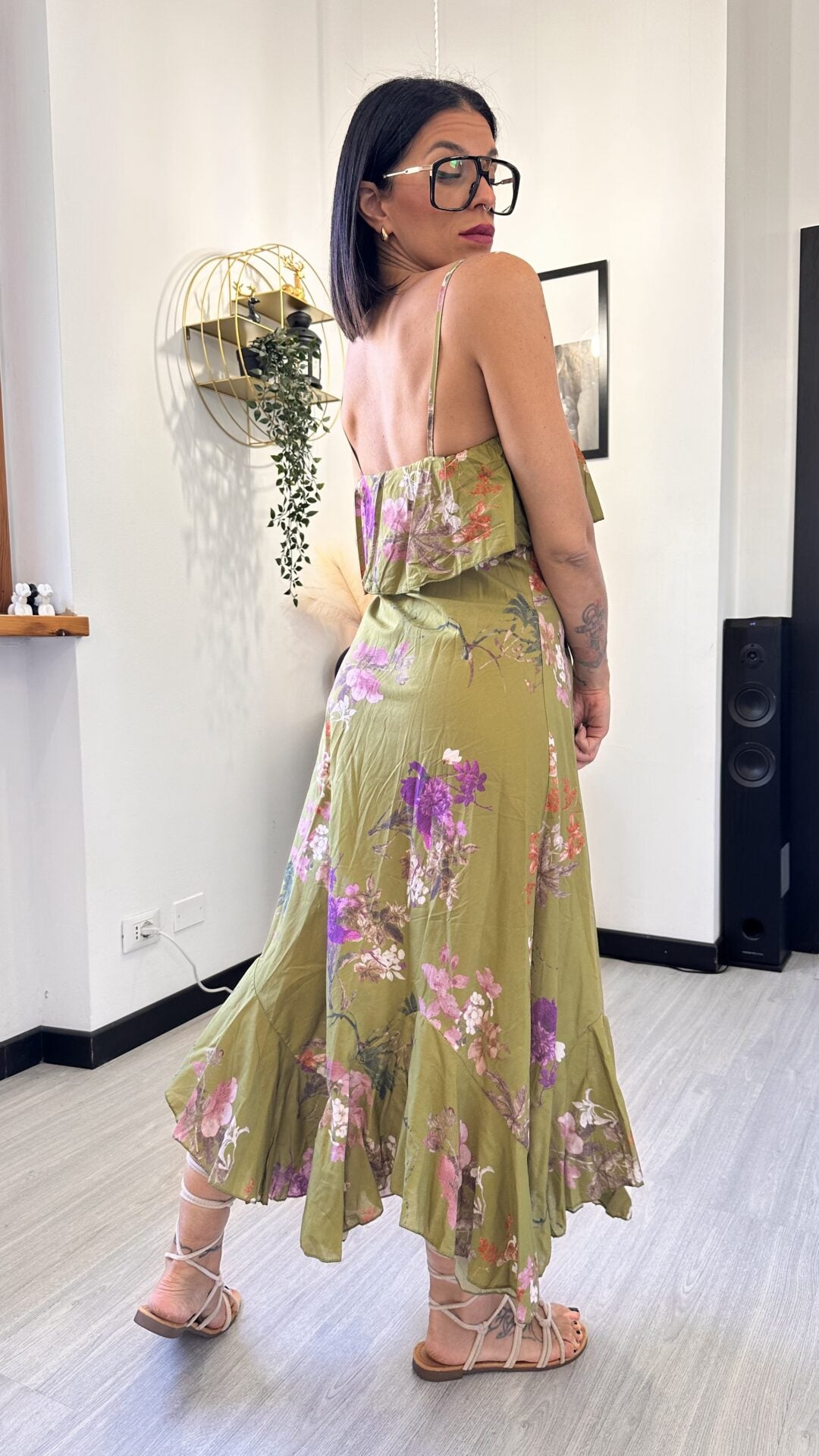 ABITO FLOREALE GREEN