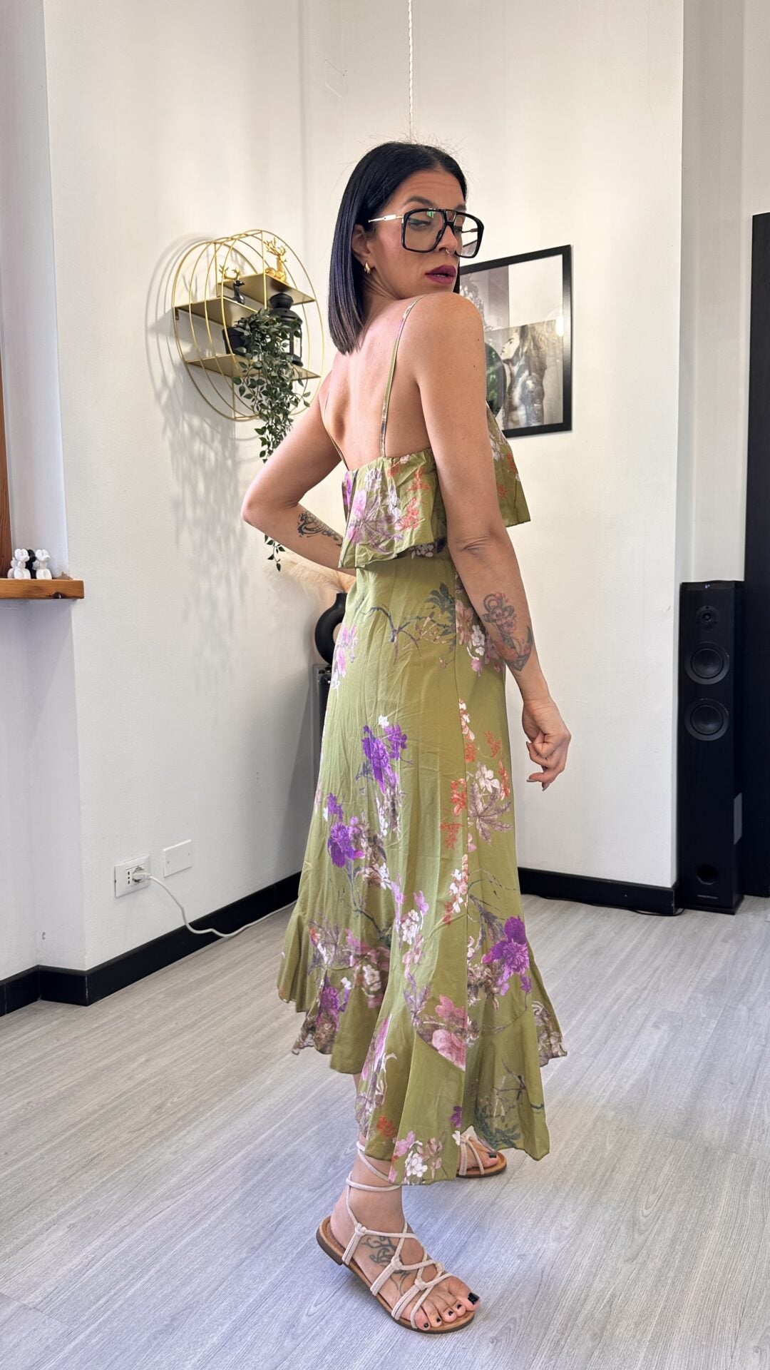 ABITO FLOREALE GREEN