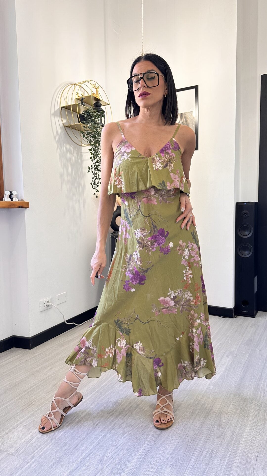 ABITO FLOREALE GREEN