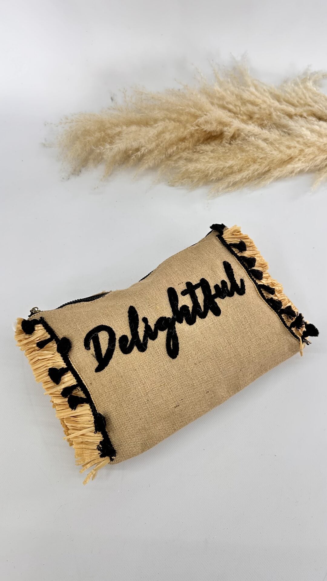 POCHETTE IN PAGLIUZZA NERA