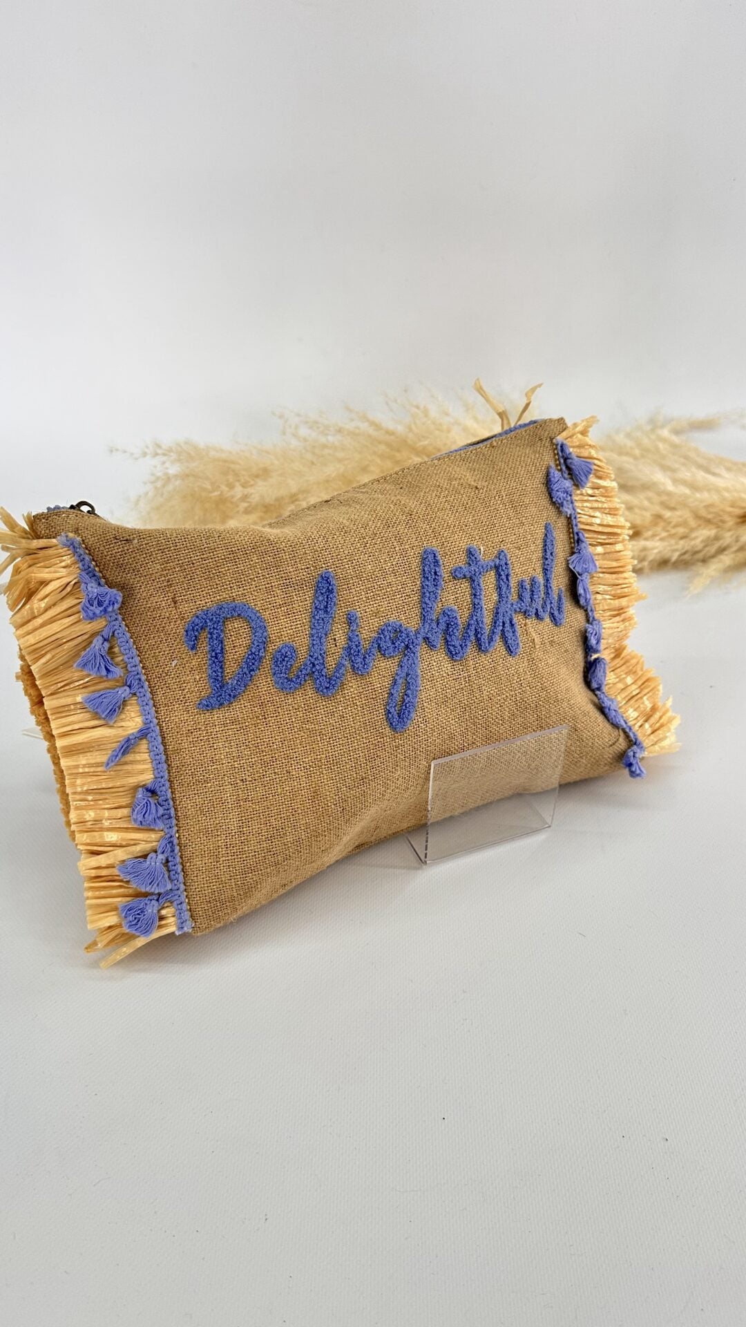 POCHETTE IN PAGLIUZZA LILLA