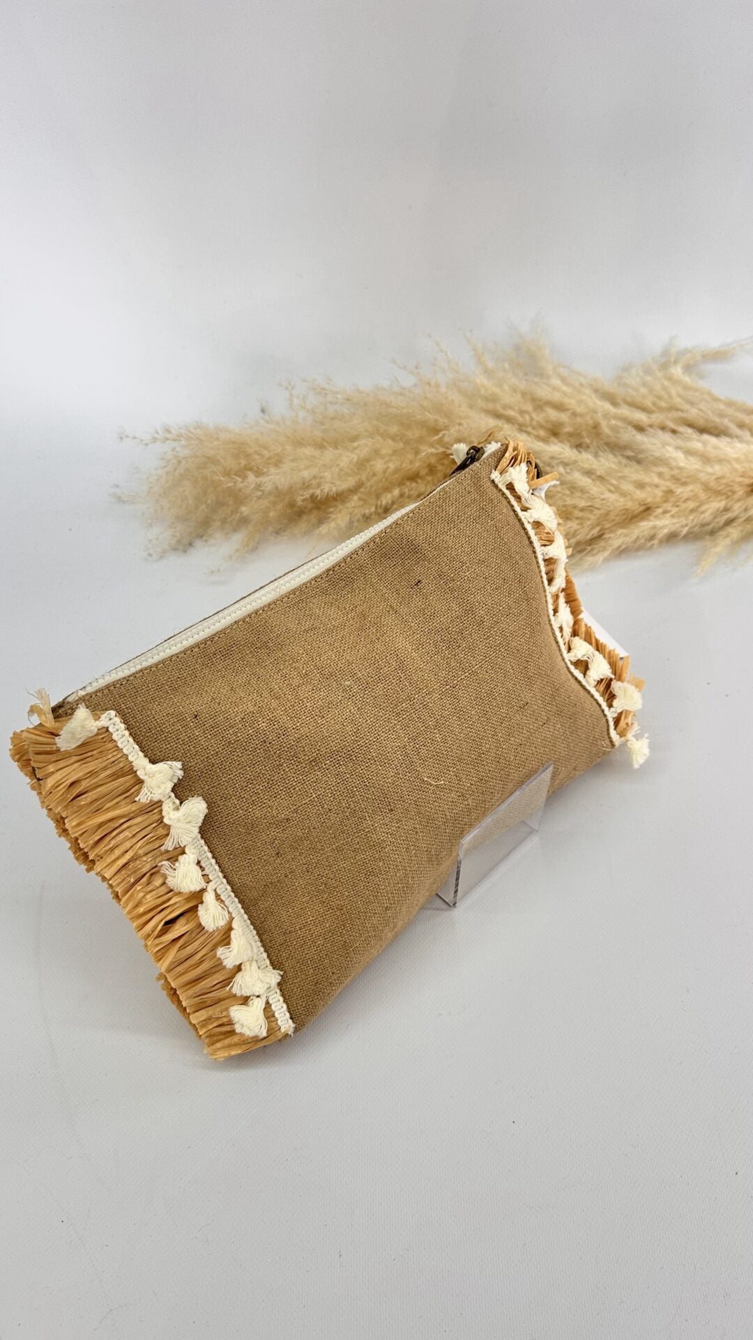 POCHETTE IN PAGLIUZZA BIANCA