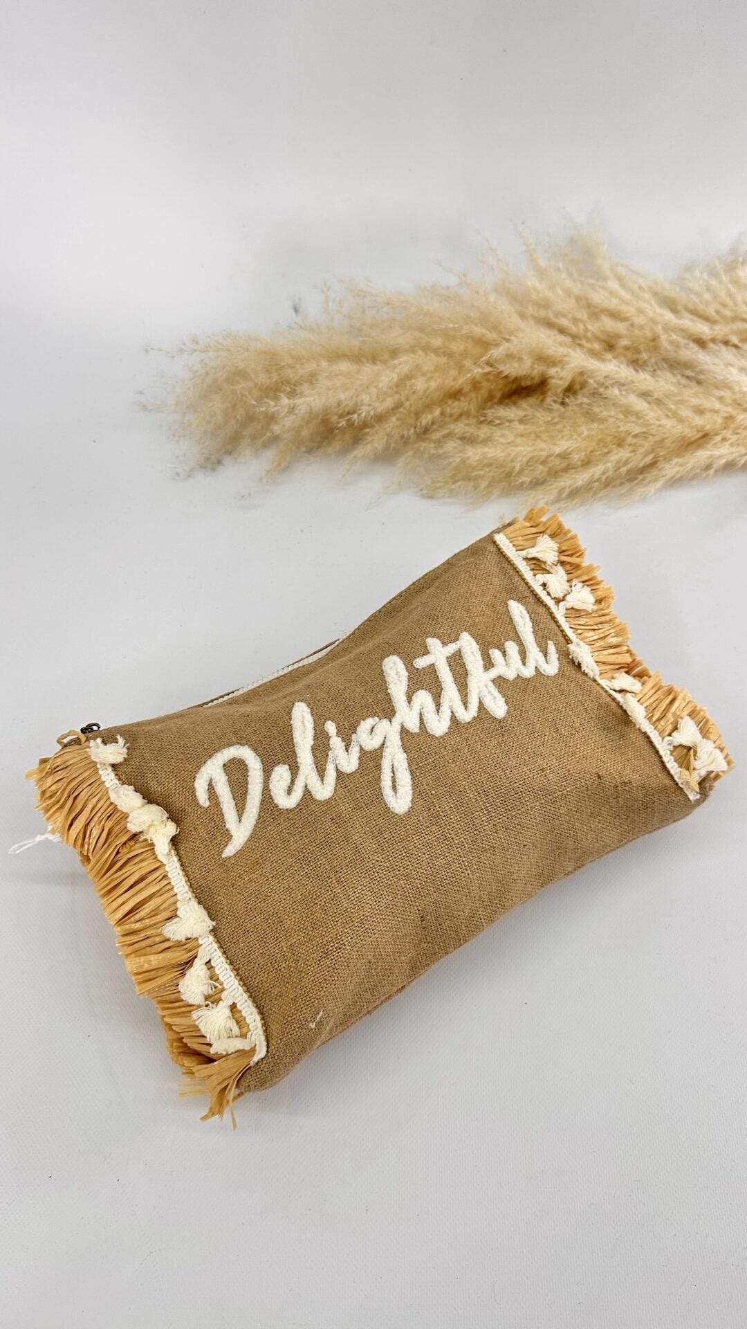 POCHETTE IN PAGLIUZZA BIANCA