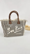 BORSA SUN BEACH A RIGHE MARRONE