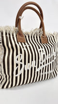 BORSA SUN BEACH A RIGHE MARRONE